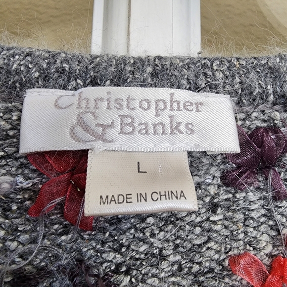 Christopher & Banks Embellished Fairycore Silk Angora Button Down Cardigan Large - Picture 12 of 12